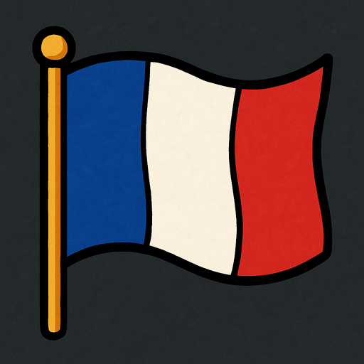 france flag.
In-Game asset.  2d.  High contrast.  No shadows