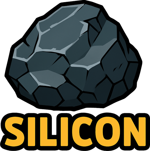 Silicon.
In-Game asset.  2d.  High contrast.  No shadows