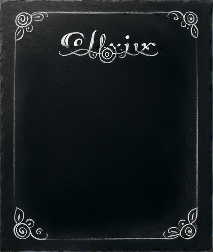 LETTERS "ELIXIR" in chalk