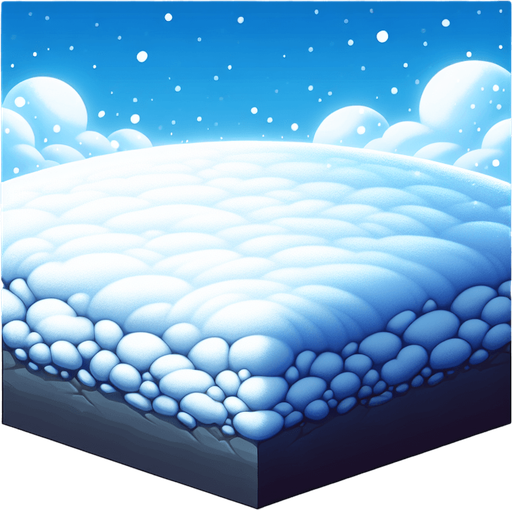 snow background, only snow, side view, horizontal lines Single Game Texture. In-Game asset. 2d. Blank background. High contrast. No shadows.