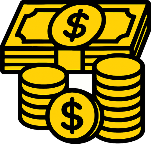 money.
In-Game asset.  2d.  High contrast.  No shadows