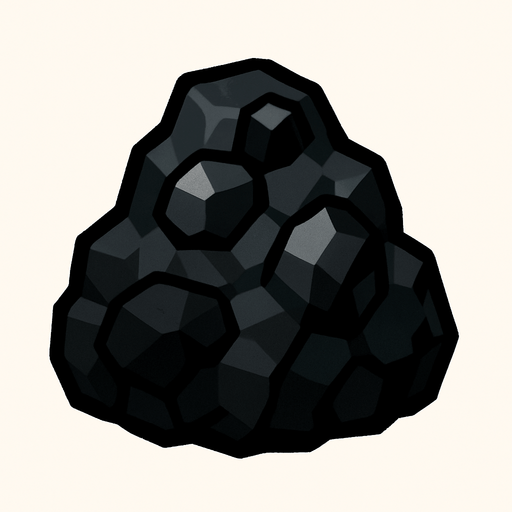 Coal ore.
In-Game asset.  2d.  High contrast.  No shadows