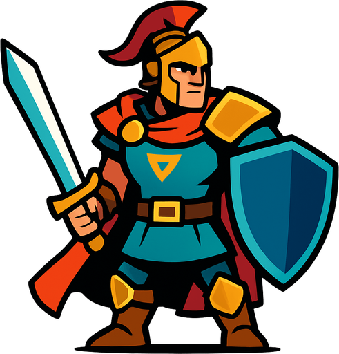 Hero.
In-Game asset.  2d.  High contrast.  No shadows