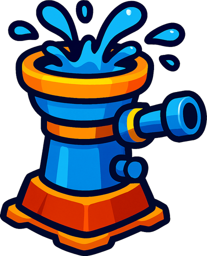 splash tower of tower defense.
In-Game asset.  2d.  High contrast.  No shadows