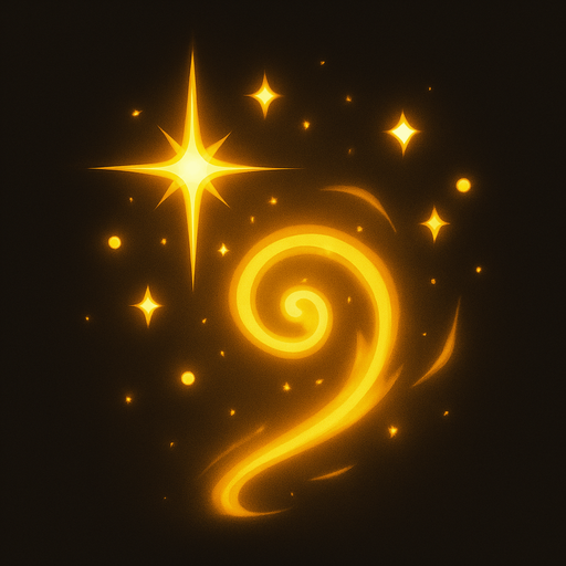 ışıklı büyü ışıltısı.
In-Game asset.  2d.  High contrast.  No shadows