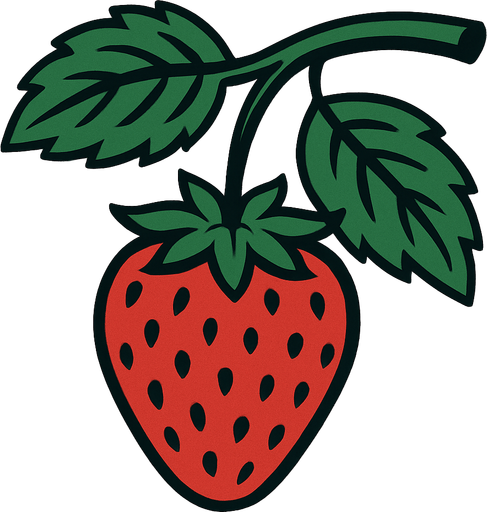 Dalında çilek.
In-Game asset.  2d.  High contrast.  No shadows