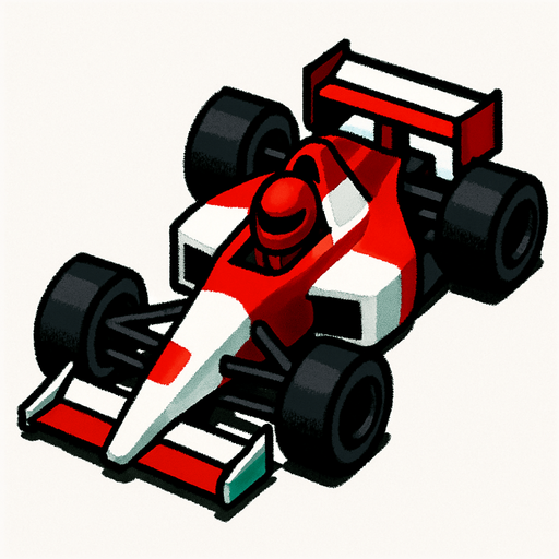 Formula1 car, seen from behind diagonal

Top-down, gta2, Single Game Texture. In-Game asset. 2d. Blank background. High contrast. No shadows.isometric

there is red helmet driver in the cockpit