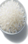 Long and thin white rice