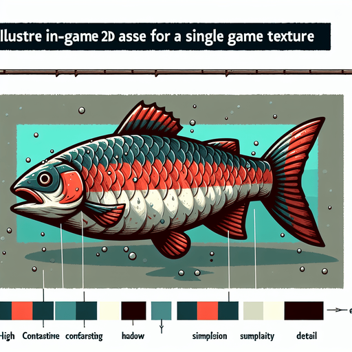 Make it a jumping fish.
Single Game Texture. In-Game asset. 2d. Blank background. High contrast. No shadows.