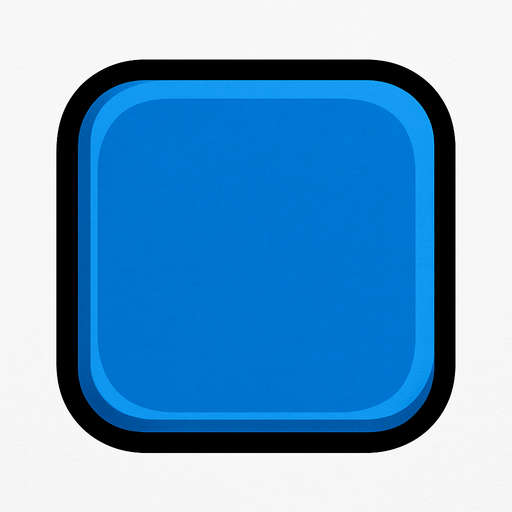 Blue block with curved edges.
In-Game asset.  2d.  High contrast.  No shadows