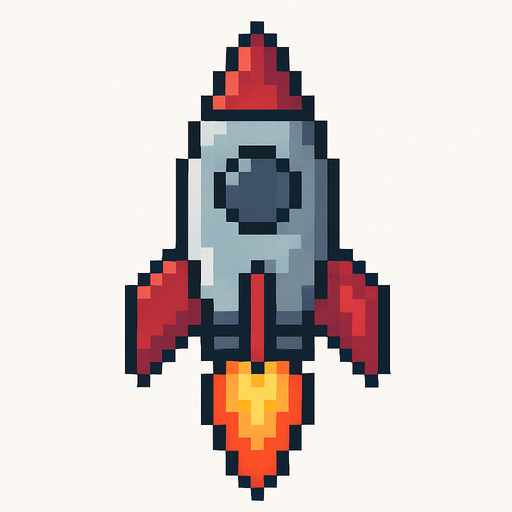 coete de pixeles.
In-Game asset.  2d.  High contrast.  No shadows