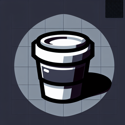 Coffee Cup.
Single Game Texture. In-Game asset. 2d. Blank background. High contrast. Shadows at the bottom.
