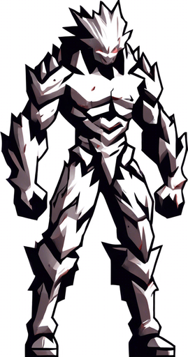 Make his whole body look destroyed.