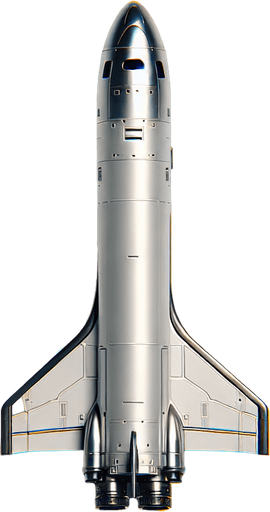 a spacex starshiip rocket.
Single Game Texture. In-Game asset. 2d. Blank background. High contrast. No shadows.