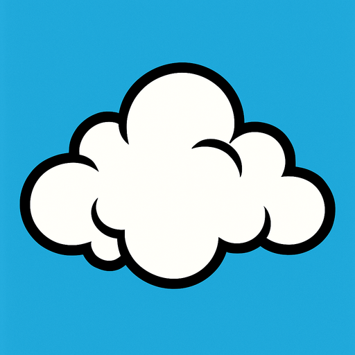 cloud.
In-Game asset.  2d.  High contrast.  No shadows