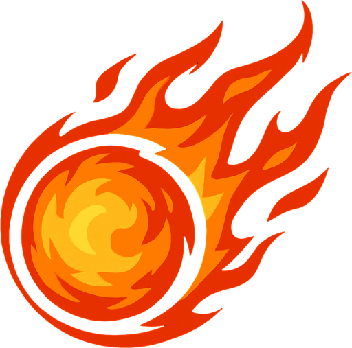 Fireball.
In-Game asset.  2d.  High contrast.  No shadows