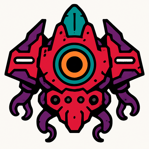 2d enemy boss spaceship.
In-Game asset.  2d.  High contrast.  No shadows