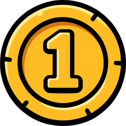 coin.
In-Game asset.  2d.  High contrast.  No shadows