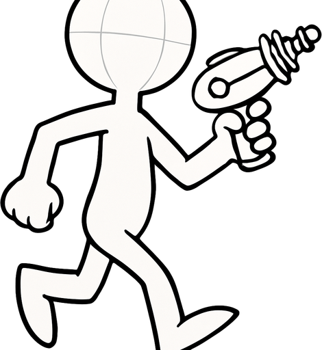 Add alien laser gun in hand