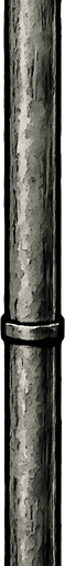 dikey uzun metal boru/direk.
In-Game asset.  2d.  High contrast.  No shadows
