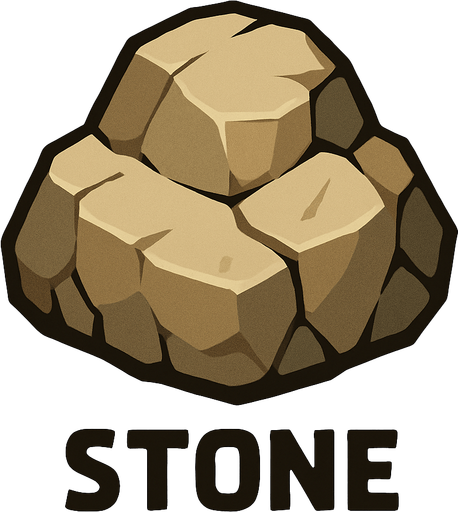 STONE.
In-Game asset.  2d.  High contrast.  No shadows
