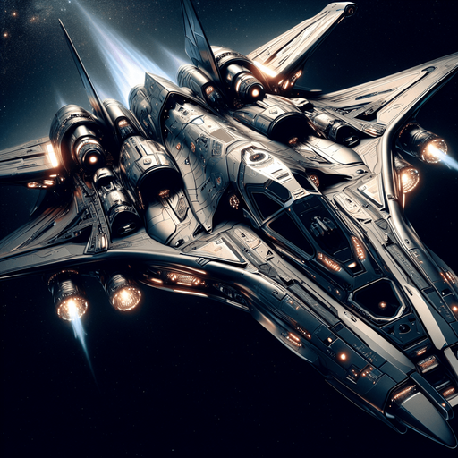 futuristic space fighter..
full front view