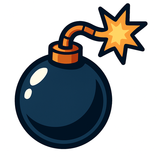 Bomb.
In-Game asset.  2d.  High contrast.  No shadows