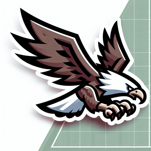 Swooping eagle with talons outstretched. Cartoon
Single Game Texture. In-Game asset. 2d. Blank background. High contrast. No shadows.