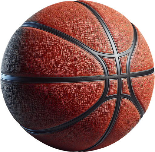 basketbol topu.
Single Game Texture. In-Game asset. 2d. Blank background. High contrast. No shadows.