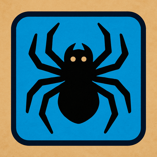 spider icon.
In-Game asset.  2d.  High contrast.  No shadows