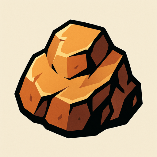 Rock.
In-Game asset.  2d.  High contrast.  No shadows