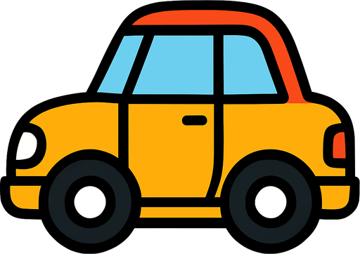 Carro 2d.
In-Game asset.  2d.  High contrast.  No shadows
