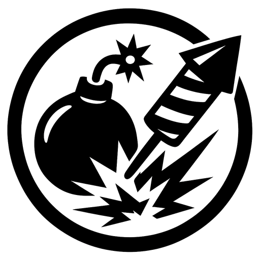 Una bomba grande y un cohete de fuego artificial chino