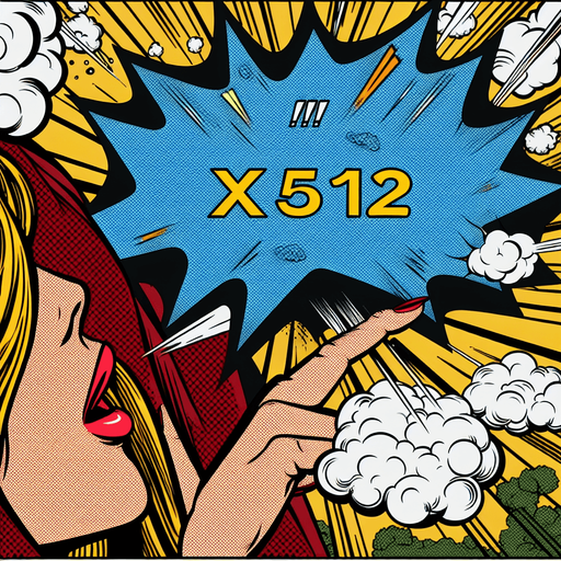 text popup "x512".
comics style