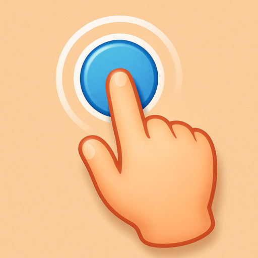 A tutorial hand showing a tap action. Cute soft graphics. soft ambient light. semi-matte to satin surfaces. naturalistic with slight saturation boost colors. Tone is premium, friendly, clean with lifestyle or service-oriented appeal.
In-Game asset.  2d.  High contrast.  No shadows. top down. View from above.