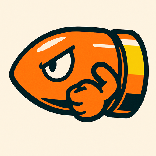 bullet enemy.
In-Game asset.  2d.  High contrast.  No shadows