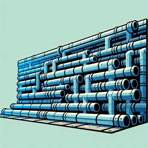 Long pipes.
Single Game Texture. In-Game asset. 2d. Blank background. High contrast. No shadows.