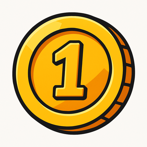 coin.
In-Game asset.  2d.  High contrast.  No shadows