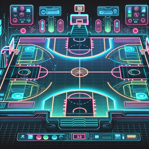 Futuristic basketball.
Single Game Texture. In-Game asset. 2d. Blank background. High contrast. No shadows.