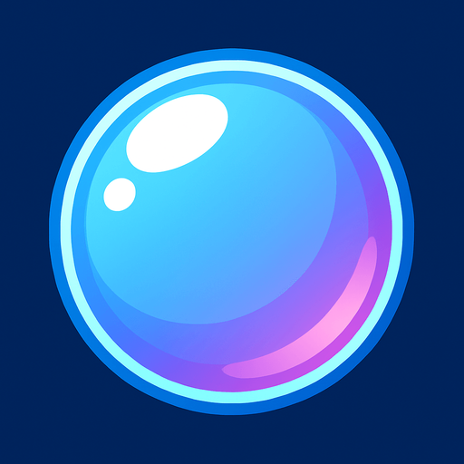 bubble.
In-Game asset.  2d.  High contrast.  No shadows