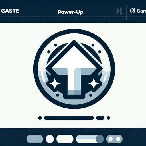power up.
Single Game Texture.  In-Game asset.  2d.  Blank background.  High contrast.  No shadows