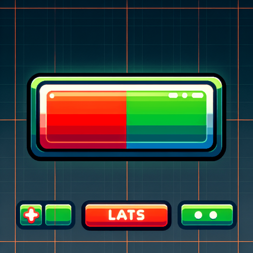 • Position: The health bar should be positioned at the top of the screen, centered or slightly to the left side, to ensure it remains visible throughout gameplay.

• Appearance: The health bar should be a simple horizontal bar with a clear color gradient, typically from green to red, indicating the player's remaining health. The bar should be easily distinguishable from the background and should have a smooth and consistent shape.

• Size: The health bar should be large enough to be easily visible without taking up too much screen space. A height of 5-10 pixels is generally sufficient.

Single Game Texture. In-Game asset. 2d. Blank background. High contrast. No shadows.