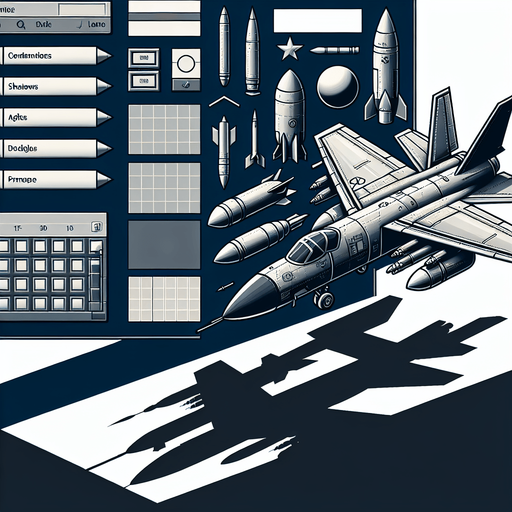 an ATGM plane.
Single Game Texture. In-Game asset. 2d. Blank background. High contrast. No shadows.
