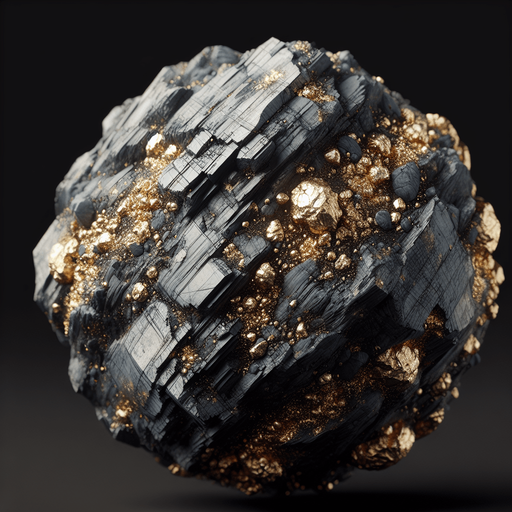 Space rock with encrusted gold.
Single Game Texture. In-Game asset. 2d. Blank background. High contrast. No shadows.