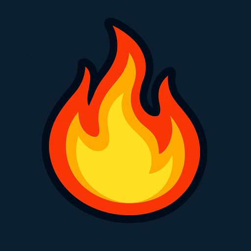 Flame.
In-Game asset.  2d.  High contrast.  No shadows