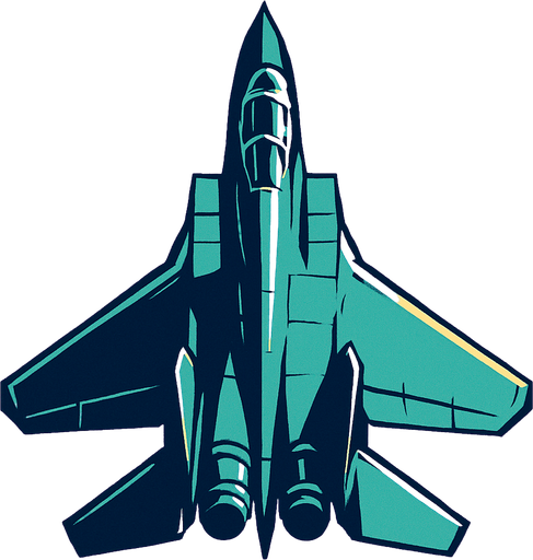 picture of a fighter jet with the nose of the plane pointing upwards.
In-Game asset.  2d.  High contrast.  No shadows