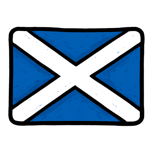 scotland flag.
In-Game asset.  2d.  High contrast.  No shadows