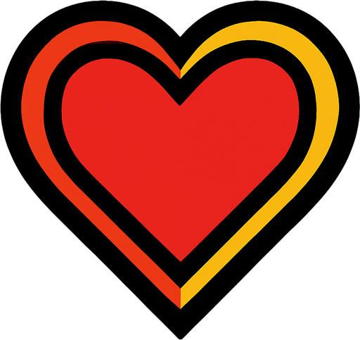 Kalp logosu oluştur Can.
In-Game asset.  High contrast.  No shadows