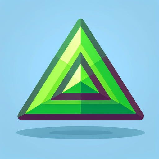 Green equilateral triangle, fills the entire picture space in width and height

Single Game Texture. In-Game asset. 2d. Blank background. High contrast. No shadows.