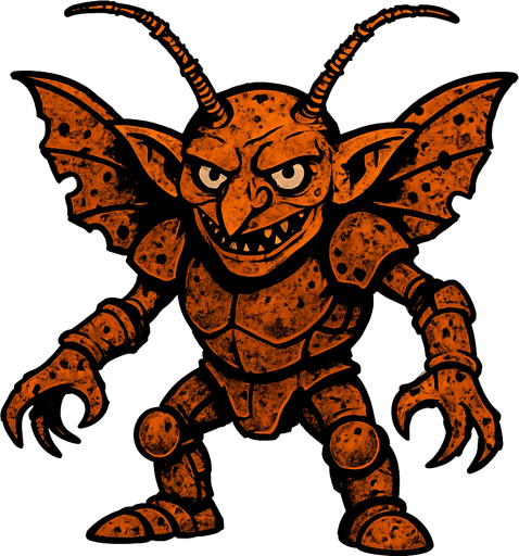 paslı böcek goblin.
In-Game asset.  2d.  High contrast.  No shadows